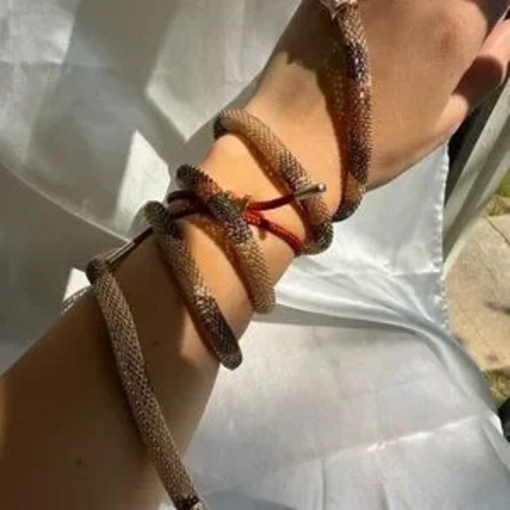 Snake Design Wrap Necklace serpent multi Minimalist - Picture 2 of 4
